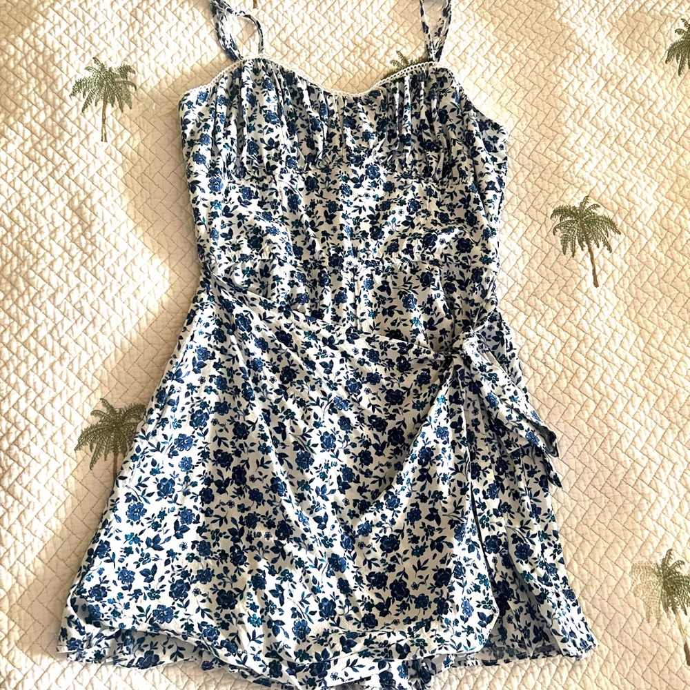 Altar’d State Floral Blue and White floral romper